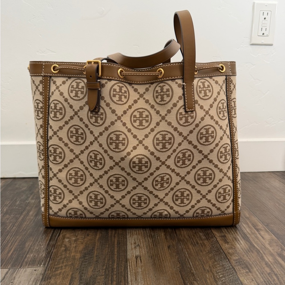 Tory Burch Monogram Drawstring Tote - Picture 11 of 16
